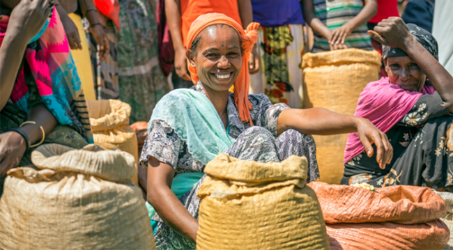 women at a market place